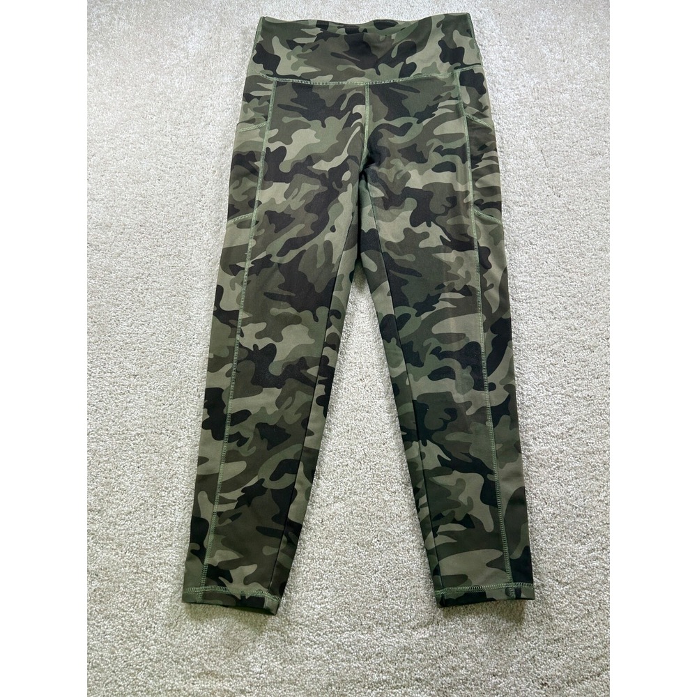 Marika Womens Size L Green Camo Leggings Yogo Athleisure Pockets